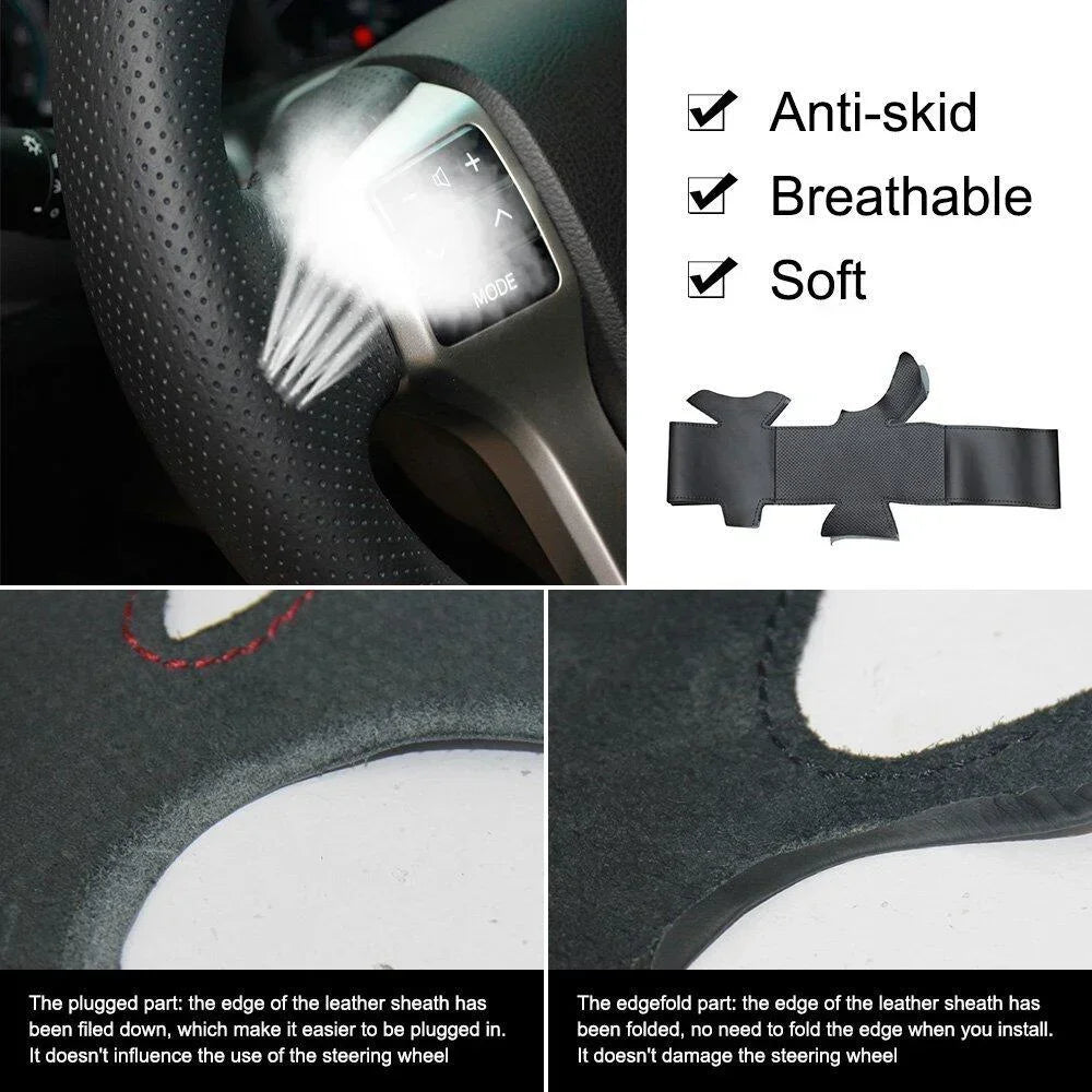Nappa Leather Hand Stitched Steering Wheel Cover for Seat Leon Ibiza Fr Seat Fr Sport Cupra Ateca 2021-2023 Year for Seat Arona