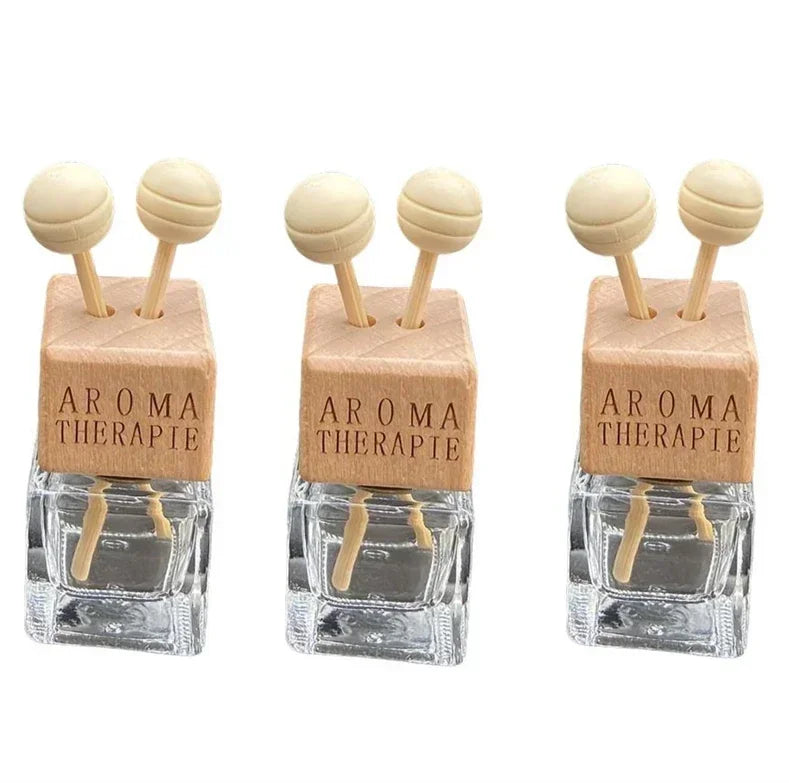 1/5PCS Car Ornament Air Conditioner Perfume Empty Bottle Indoor Cute Aromatherapy Clip Air Vent Perfume Bottle Clip Glass