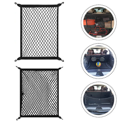 80*60cm Elastic Car Trunk Single And Double Layer Luggage Fixed Storage Net Cargo Organiser Interior Accessories