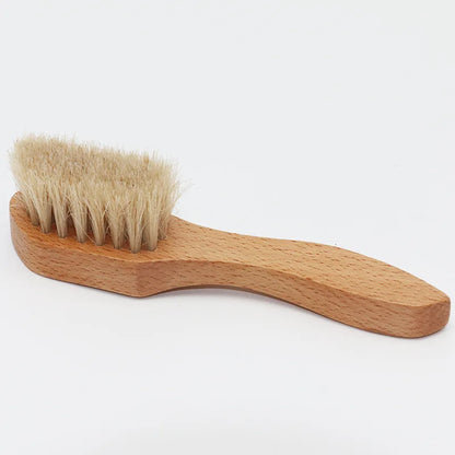 Soft Bristle Horse Hair Shoe Brush for Polishing Shoe Oil Cleaning Brush for Leather Shoes Cleaning Tools