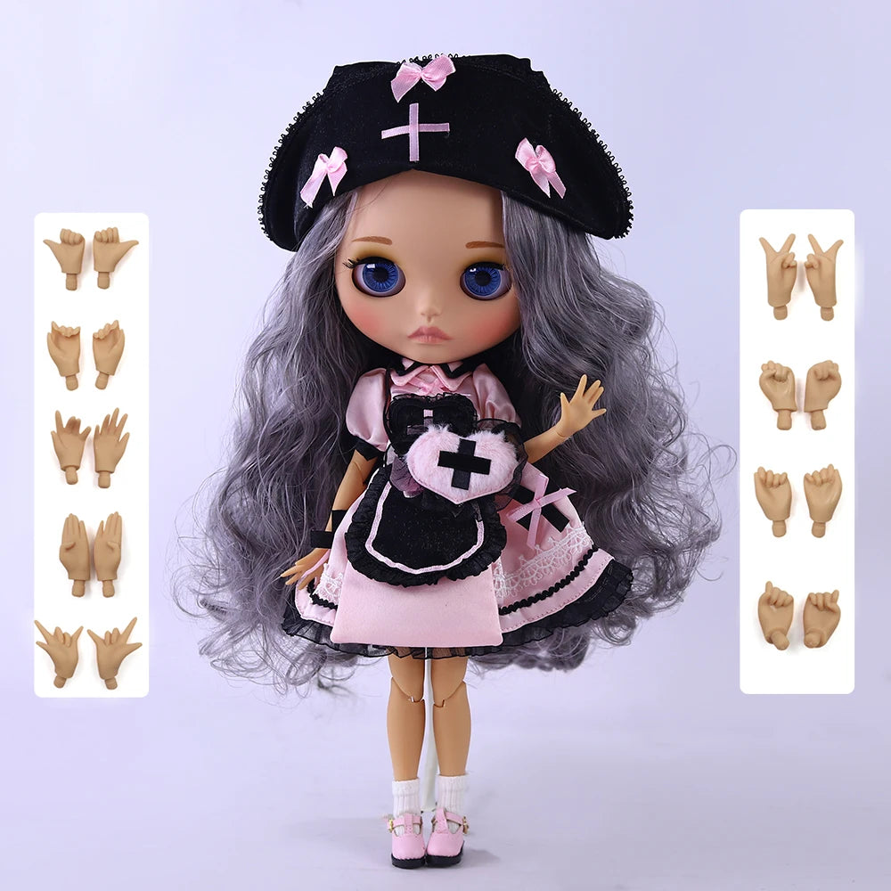ICY DBS Blyth Doll 1/6 Joint 30cm tan Skin Matte Face Girl Set Doll BJD Toy Gift