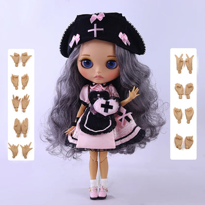 ICY DBS Blyth Doll 1/6 Joint 30cm tan Skin Matte Face Girl Set Doll BJD Toy Gift