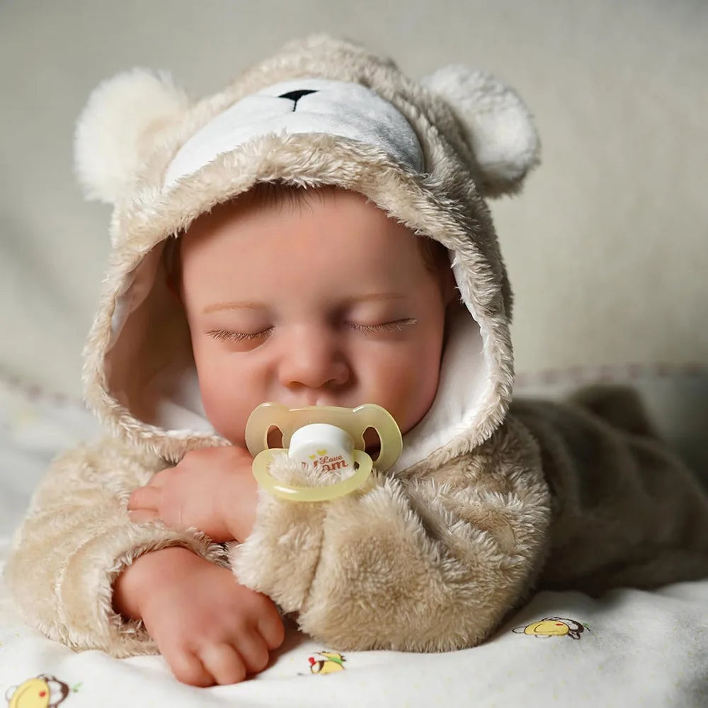 48cm Reborn Baby Dolls Realistic Full Body Silicone Vinyl Alive Sleeping Doll Like Real Already Lifelike Painted Toddler Toys