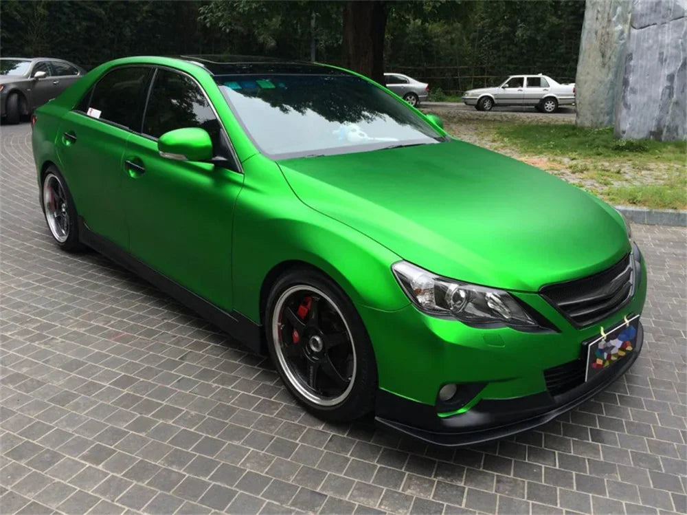 Multiple Colors Ice Metallic Matte Chrome Vinyl Car Wrap Film with Air Release Satin Car Stickers Foil