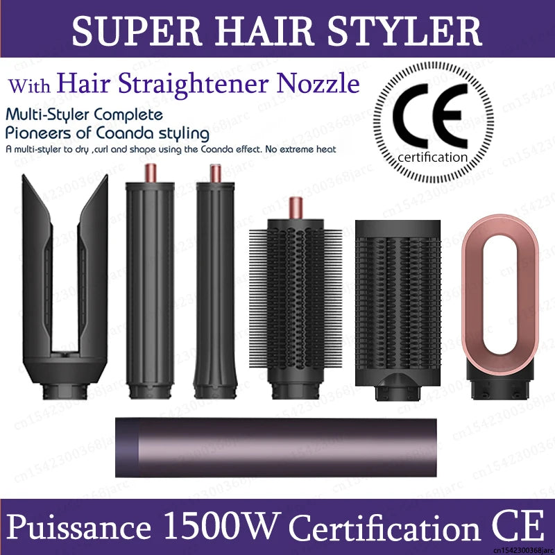 SenCiciMen X19 Hair Styler Curling Iron Hot Air Brush Curling Barrel Hair Dryer Salon Professional Curly Straight Hair Styler