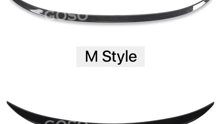 Carbon Fiber Rear Bumper Lip Trunk Wing MP M4 PSM Style Roof Spoiler Kit For BMW 3 Series F30 F31 F35 2012-2019 Gloss Black