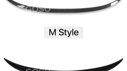 Carbon Fiber Rear Bumper Lip Trunk Wing MP M4 PSM Style Roof Spoiler Kit For BMW 3 Series F30 F31 F35 2012-2019 Gloss Black