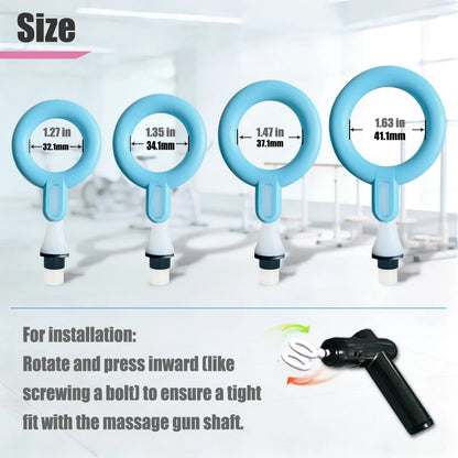Massage Gun Head Attachments for 12-19mm Shaft, Replaceable Silicone Fascia Gun Head,   Fitness Accessories for Muscle Relief