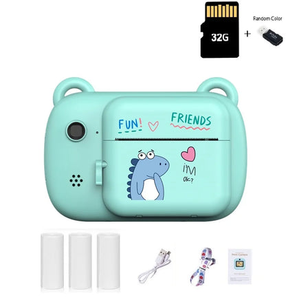 Kids Digital Camera Dual Instant Printing Wireless Inkless Photo Camera for Children