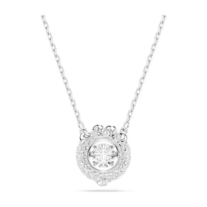 New Swa Concealed Pink Heart shaped Romantic Pendant Kirin Fashion High end Moon Versatile Accessory Necklace