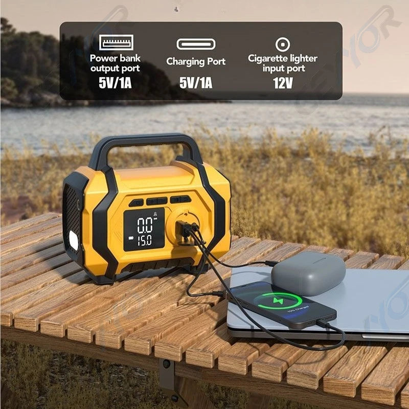 CEYYOR Emergency Power Supply for Car Jump Starter Portable Air Compressor Vacuum Cleaner High Capacity 20000mAh for Auto,Truck