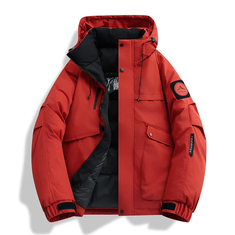 2026Winter Parkas Men's New Graphene Self Heating Down Cotton Jacket Autumn Men's Mountaineering Jacket Outdoors Waterproof Coat