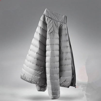 Lightweight Padded Jacket Men's Short Collar Hooded down Cotton Coat Youth Fashion Casual Cleanfit Zipper Closure  Color
