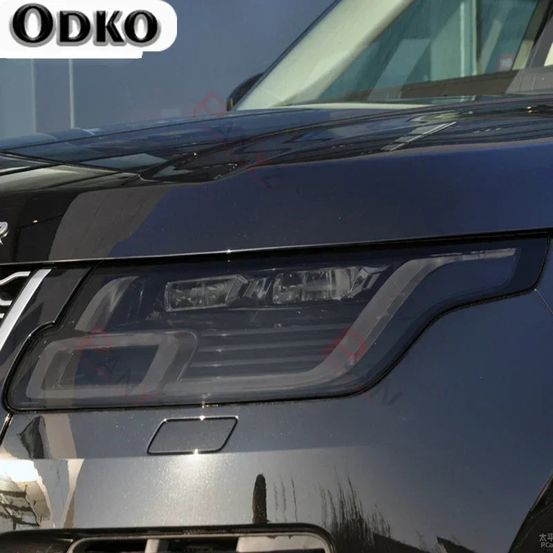 Car Headlight Protective Film Smoked Black Tint Wrap Vinyl Transparent TPU Protective  For Range Rover Vogue L405 2013-2021