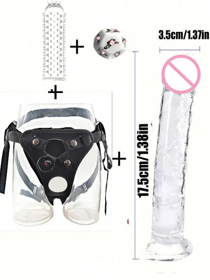 Wearable Strapon Penis for Women Black Dildo Pants Lesbian G Spot Stimulator Adult Standard Size Women Strap Sex Toys for Women