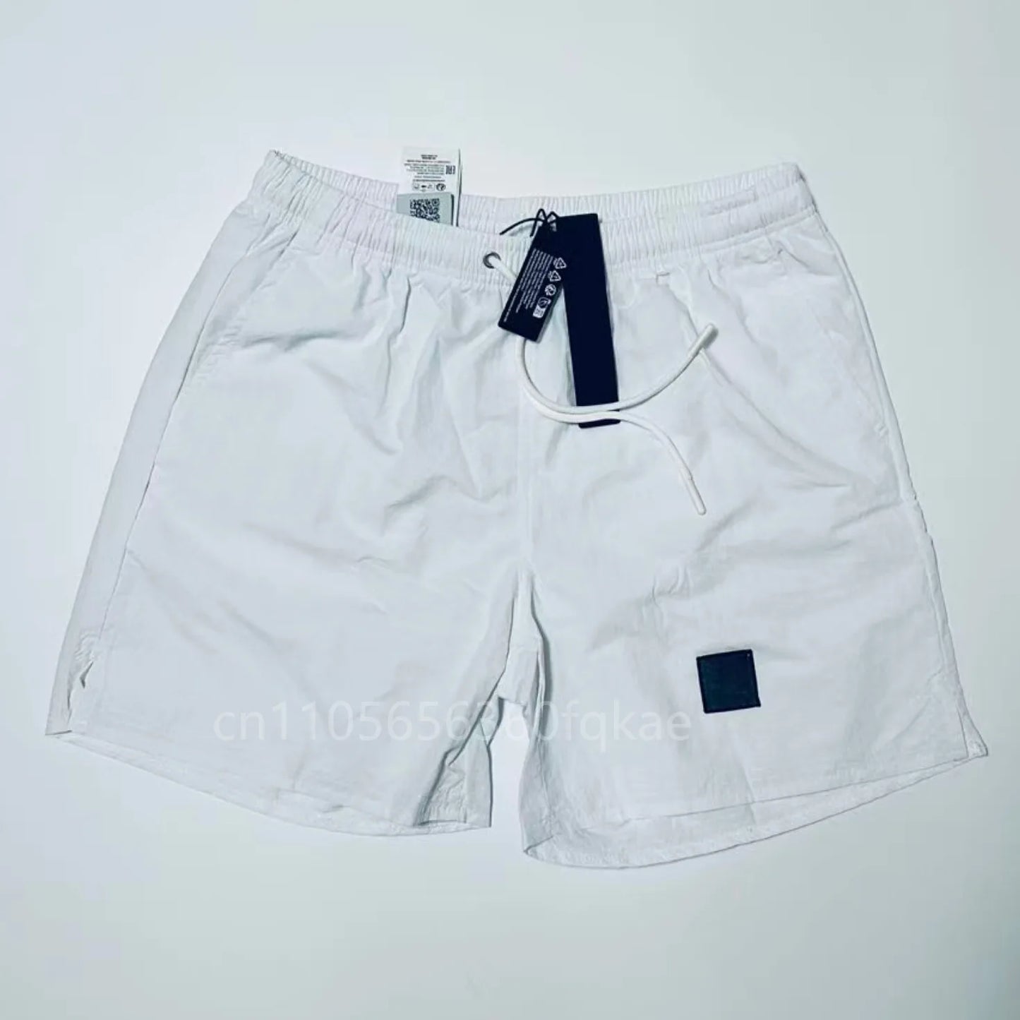 2026 Square Compass Rose Patch Italian Luxury Brand Style 3 Labels Shorts Men's Elastic Waist Drawstring 4 Inch Beach Shorts