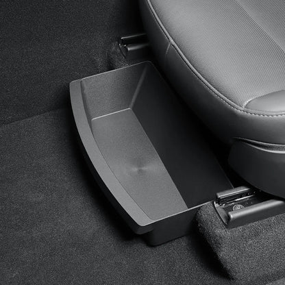 TEKSY 2 PCS For Tesla New Model Y 2025 2026 Launch Juniper Front Seats Under Seat drawer TPE Storage Box