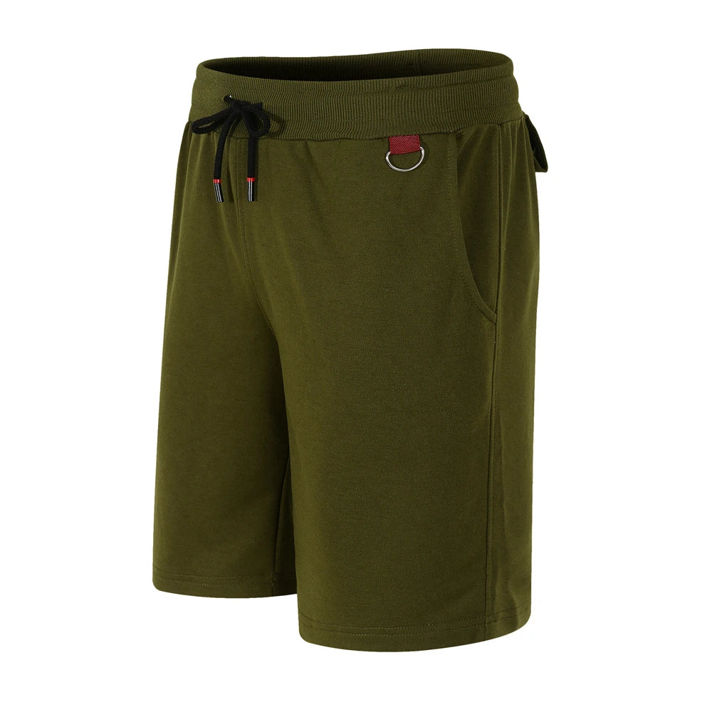 Men's Sports Shorts for All Seasons Cotton Retro Casual Stylish Street Wear Loose Athletic Shorts Zipper Pockets