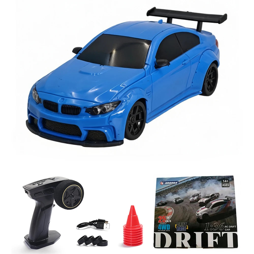 JBL 1/36 RC Drift Car 2.4G High Speed Remote Control Vehicle with Gyroscope 4WD Mini Electric Racing Car Desktop Toys