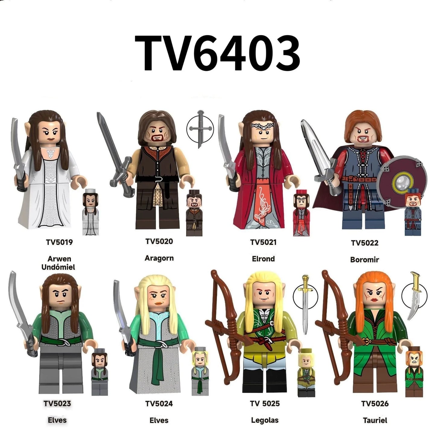 Mini Lord Rings Action Figures Building Block Ringwraiths Orcs Legion Elf King Princ Knight Dwarf Wizard Movie Characters Bricks
