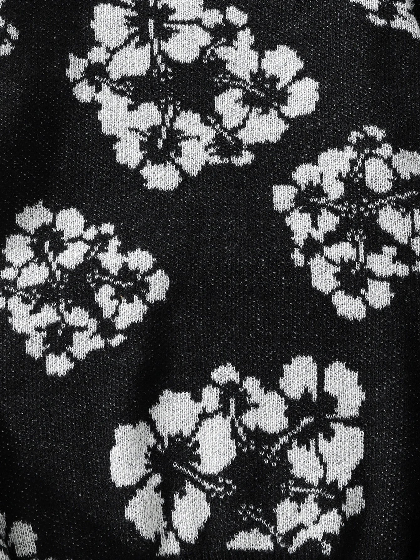 All-Over Floral Jacquard Pattern Pullover Sweater, Casual Crew Neck Knit Men's Pullover, Super Cool Winter Gift