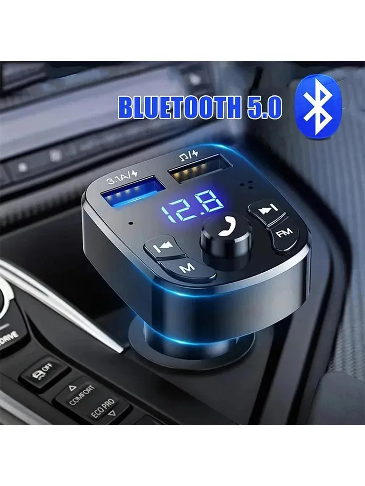 1/2/4/6pcs Car Bluetooth Music Adapter FM Transmitter Receiver Car Kit MP3 Audio Player 3.1A USB Fast Charger Car Accessories