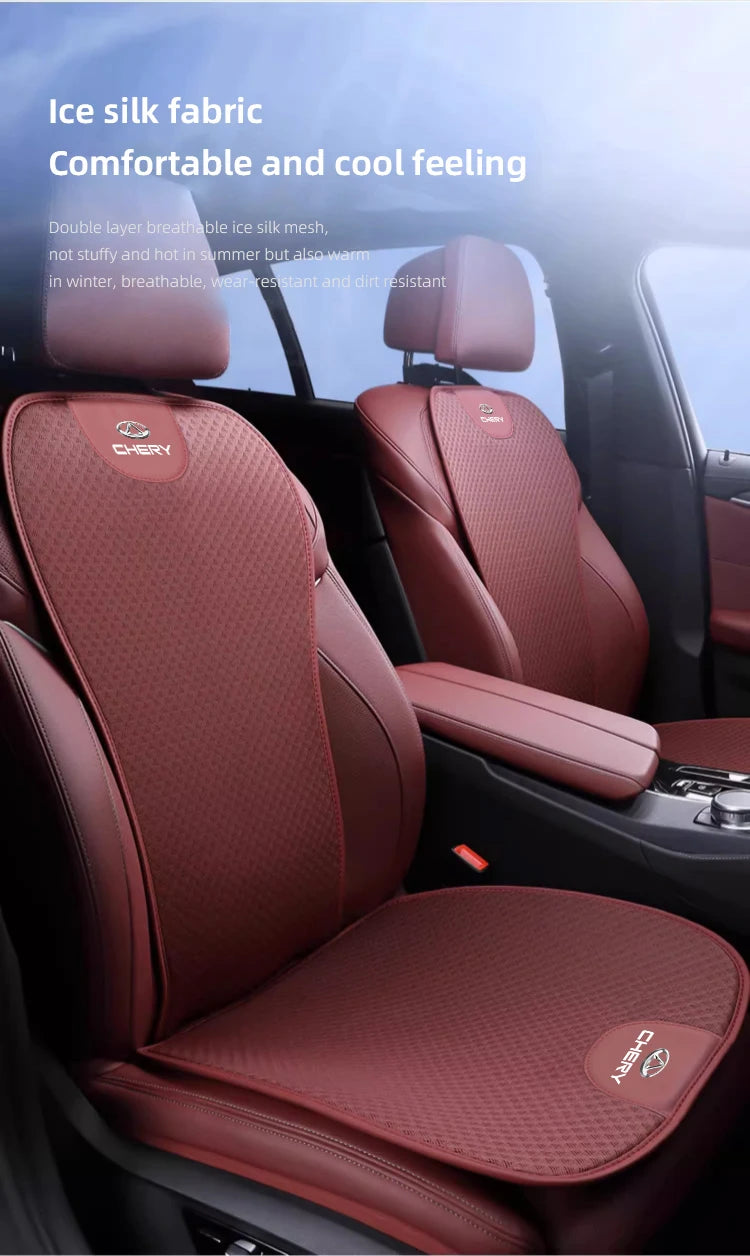 Car Seat Pad Backrest Mat Ice Silk Flax Seat Cushion Covers For Chery Tiggo 7 Pro 8 4 5 3 2 T11 5X Amulet Fora QQ IQ Fulwin
