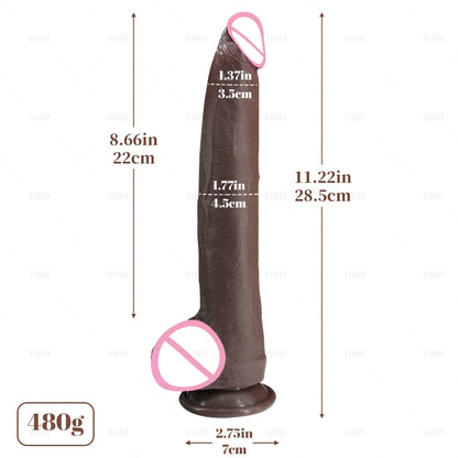 Realistic Long Dildo Flesh Skin Soft Big Dick Double Silicone Small Penis For Woman Man Anal Sex Toys Suction Cup Masturbator