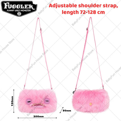 Original Fuggler Funny Ugly Teeth Monster Plush Toys Shoulder Bag Wide Eyed Weirdo Sphynx Cat Sir Belch Peluche Dolls Crossbags