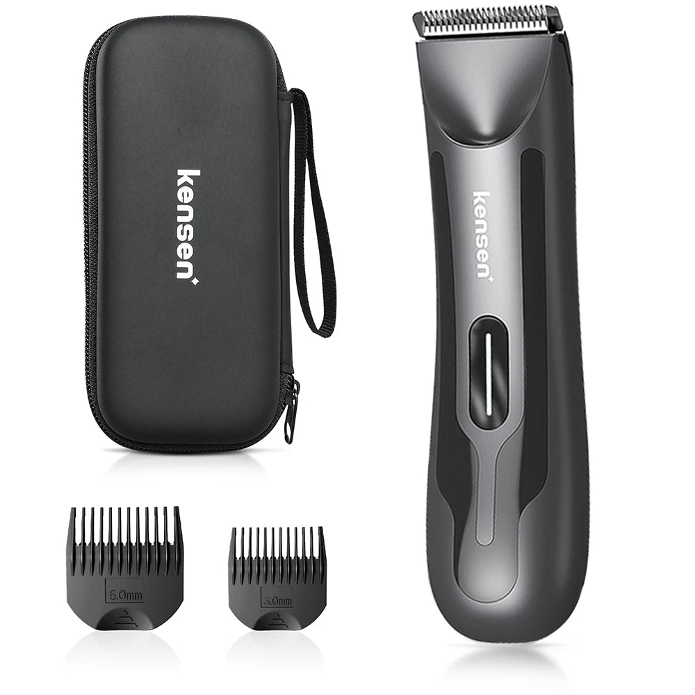KENSEN S10 Electric Body Hair Trimmer for Men Women Balls Shaver Hair Removal Bikini Trimmer Groin Groomer Clipper Beard Razor