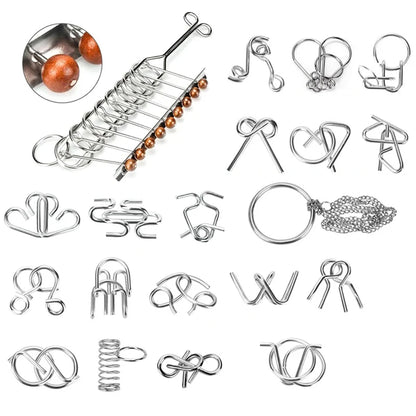 Classic 3D Metal Puzzle Mind Brain Teasers For Adults Kids Toys Disentanglemen Iron Link Unlock Interlock Game Luban Lock
