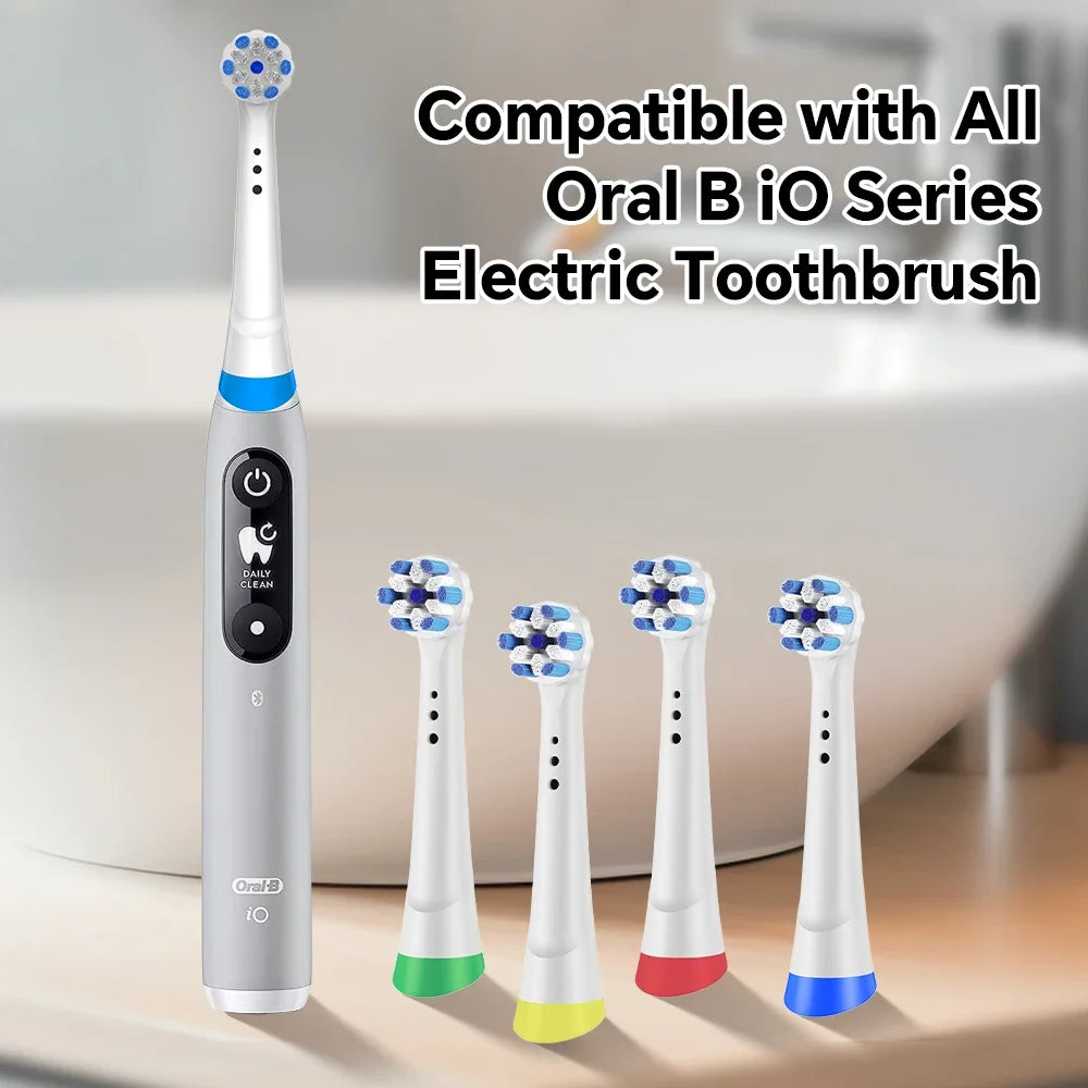 Compatible with Oral B iO Electric Toothbrush Heads, Replacement Toothbrush Brush for iO 2/3/4/5/6/7/8/9/10,4/8/12Pack Optional