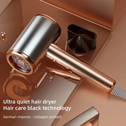 New Quick Drying Hair Dryer With Low Radiation Negative Ion Ultra Quiet Black Technology Hair Care Hair Dryer Gift Box Packaging