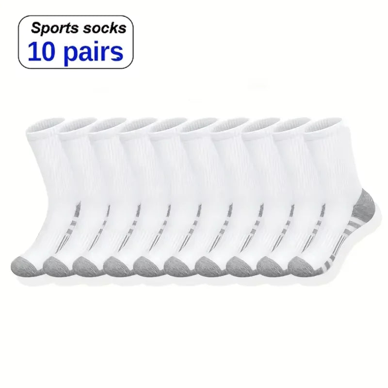 Men's Running Socks 10/30 Pairs Soft Comfortable Summer Sweat Wicking Breathable Basketball Sports Socks for Active Lifestyle