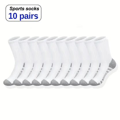 Men's Running Socks 10/30 Pairs Soft Comfortable Summer Sweat Wicking Breathable Basketball Sports Socks for Active Lifestyle