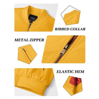 MAGCOMSEN Bomber Jacket Men Warm Zip Up Winter Padded Coat Casual Baseball Jackets Pilot Windbreaker Varsity Jackets
