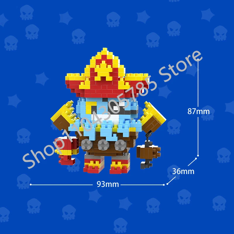 Mini Anime Brawl Stars Figures Pack Fashion Original Decorations Cartoon Heroes Model Dolls Boys Christmas Gifts Collectible