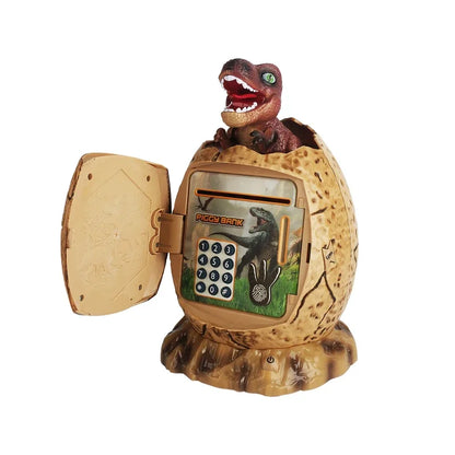 Fingerprint Password Lock Kids Dinosaur-egg Saving Money Coin Safe Box with LED Light Piggy Bank Toys Saving Money Coin Safe Box