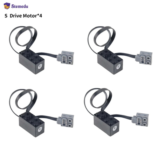 4/8pcs S Drive Motor MOC Technical Part Power Functions Compatible with Legoeds Motor Power Pack Modified Components Engine Toy