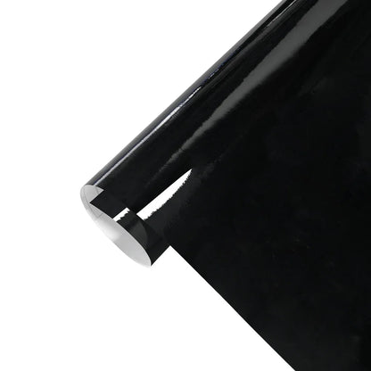 Premium Glossy Bright Black Self-adhesive Vinyl Car Wrap Film Vehicle Decal Paper Based Package Auto Decor Film Air Bubble Free