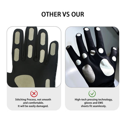 Skin Firming EMS Gloves Rechargeable Cordless for Body Facial Massage Microcurrent Toning Adjustable Intensity Wave Pattern Mode