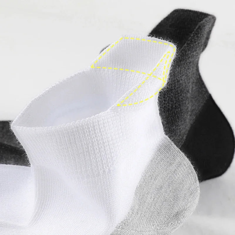 MiiOW 5 Pairs Harajuku Cotton Man Socks Fashion Contrast Color Antibacterial Men's Boat Socks Breathable Soft Anti Slip Sock