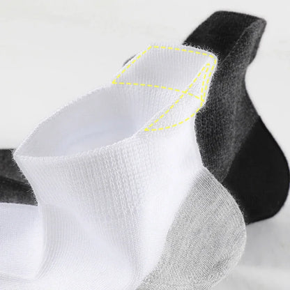 MiiOW 5 Pairs Harajuku Cotton Man Socks Fashion Contrast Color Antibacterial Men's Boat Socks Breathable Soft Anti Slip Sock