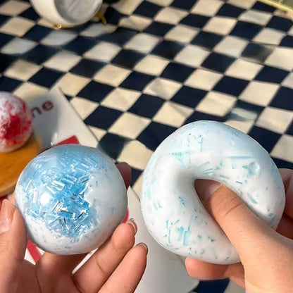 Squishy Slow Rising Crushed Ice Handmade Ball | Stress Relief Sensory Fidget Toy for Anxiety ADHD Autism Kids Adults