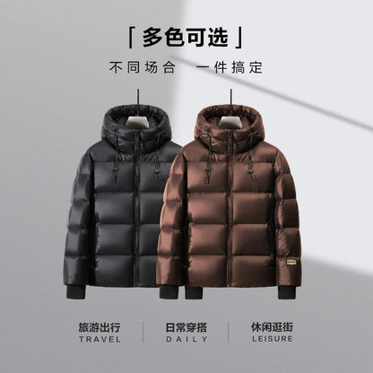 Really 90% Goose Down Coat Men Classic Winter Thick Warm Puffer Jacket Luxury Fashion Warm Hooded Goose Down Parkas Coat
