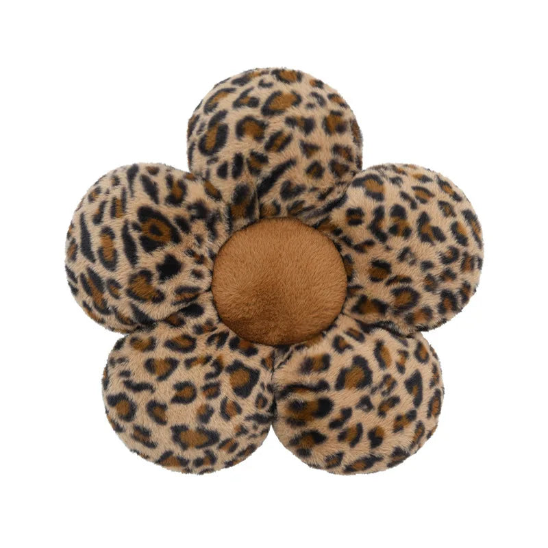 Women's New Leopard-print Car Seat Cushion Winter Plush Warm Non-slip Seat Cover Fashion Full Set Automobile Interior Decoration