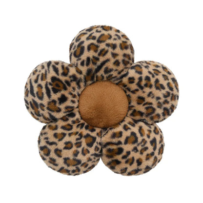 Women's New Leopard-print Car Seat Cushion Winter Plush Warm Non-slip Seat Cover Fashion Full Set Automobile Interior Decoration