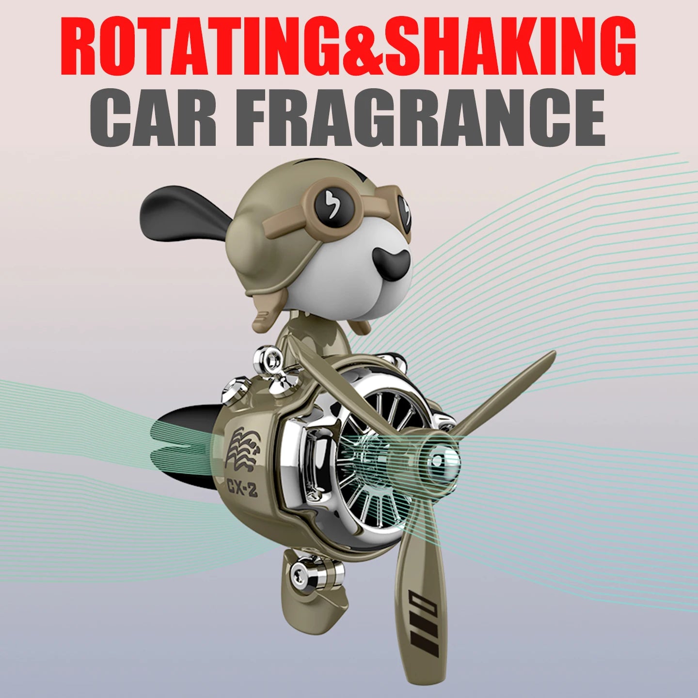 Cool hound dog bobble head shaking rotate plane pilot car air freshener vent accessories decorations ornament fragrance diffuser