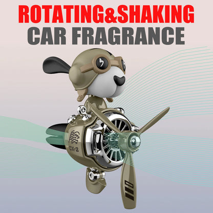 Cool hound dog bobble head shaking rotate plane pilot car air freshener vent accessories decorations ornament fragrance diffuser