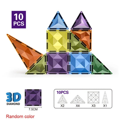 7.5cm Magnetic Building Blocks Construction Set Magnet Tiles Children's Toys Creative Architect Toys Children's Gifts